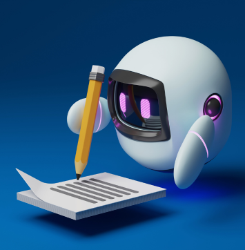 robot writing on pad with a pen